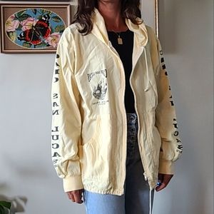 Vintage Cream Graphic Jacket